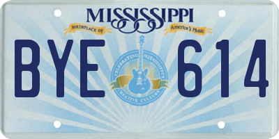 MS license plate BYE614