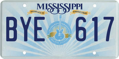 MS license plate BYE617