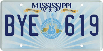 MS license plate BYE619