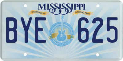 MS license plate BYE625