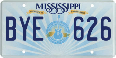 MS license plate BYE626