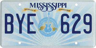 MS license plate BYE629