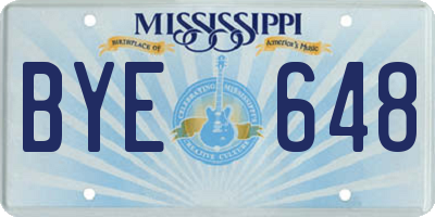 MS license plate BYE648