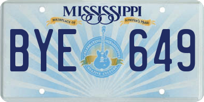 MS license plate BYE649