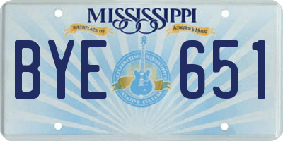 MS license plate BYE651
