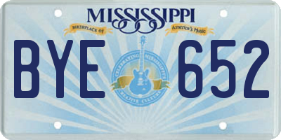 MS license plate BYE652