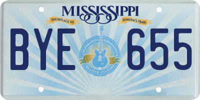 MS license plate BYE655