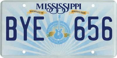 MS license plate BYE656
