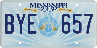 MS license plate BYE657