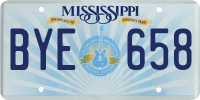 MS license plate BYE658
