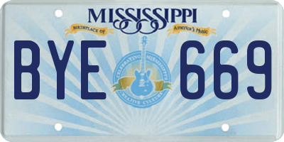 MS license plate BYE669