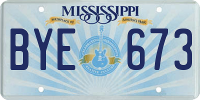 MS license plate BYE673