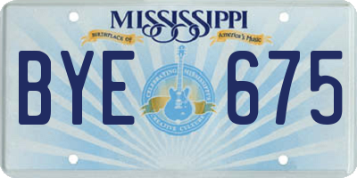 MS license plate BYE675
