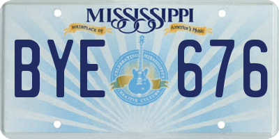 MS license plate BYE676