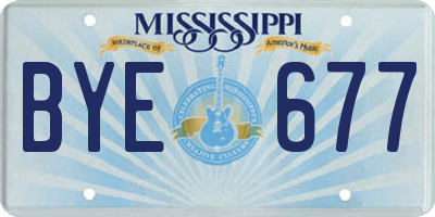 MS license plate BYE677