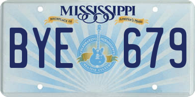 MS license plate BYE679