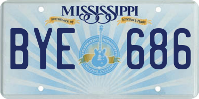 MS license plate BYE686