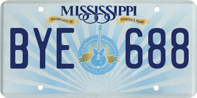 MS license plate BYE688