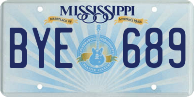 MS license plate BYE689