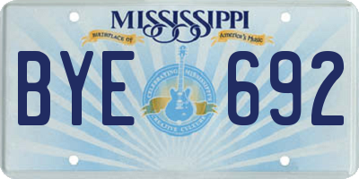MS license plate BYE692