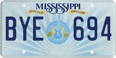 MS license plate BYE694