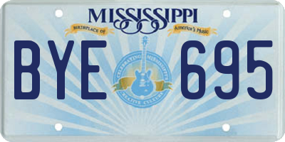 MS license plate BYE695