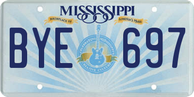 MS license plate BYE697