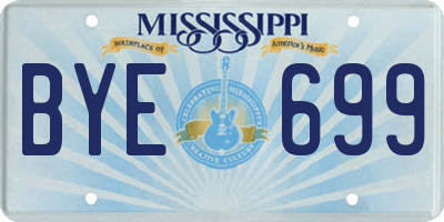 MS license plate BYE699