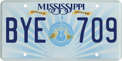 MS license plate BYE709