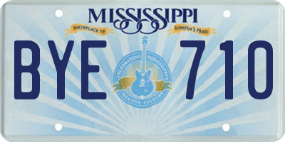 MS license plate BYE710