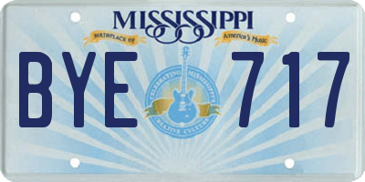 MS license plate BYE717