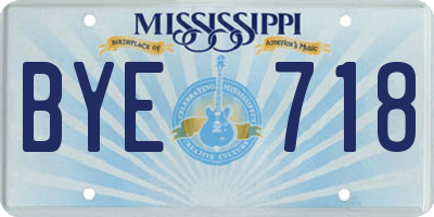 MS license plate BYE718