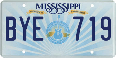 MS license plate BYE719