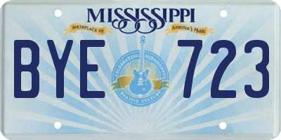 MS license plate BYE723