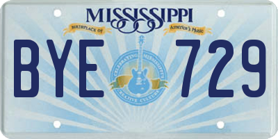 MS license plate BYE729