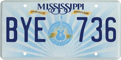 MS license plate BYE736