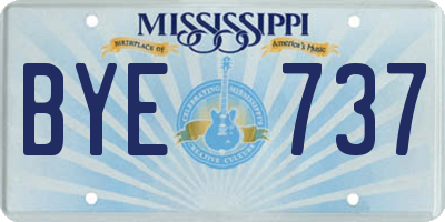 MS license plate BYE737