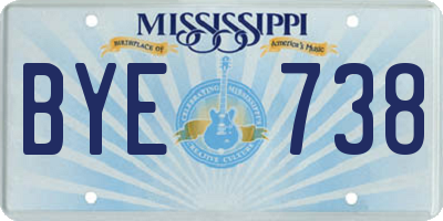MS license plate BYE738