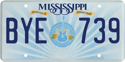 MS license plate BYE739
