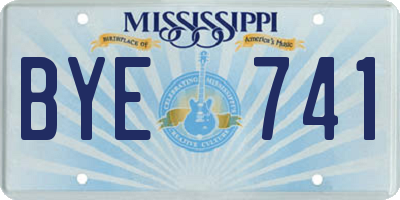 MS license plate BYE741