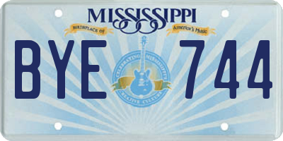 MS license plate BYE744