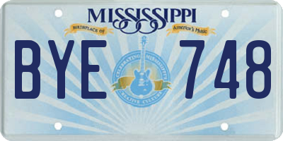 MS license plate BYE748