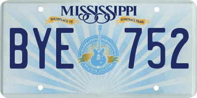 MS license plate BYE752