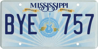 MS license plate BYE757