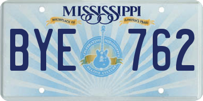 MS license plate BYE762