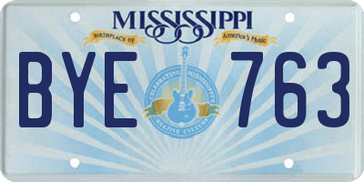 MS license plate BYE763