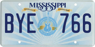 MS license plate BYE766