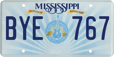 MS license plate BYE767