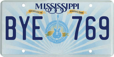 MS license plate BYE769