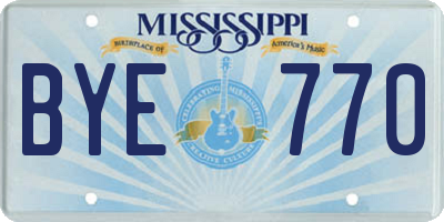 MS license plate BYE770